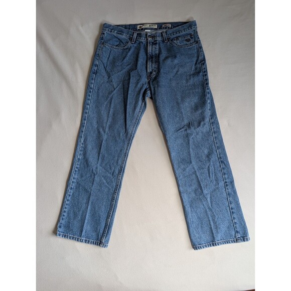 Harley Davidson Bootcut Jeans Men's 36x30 Straight Blue Denim Motorcycle - Picture 1 of 10